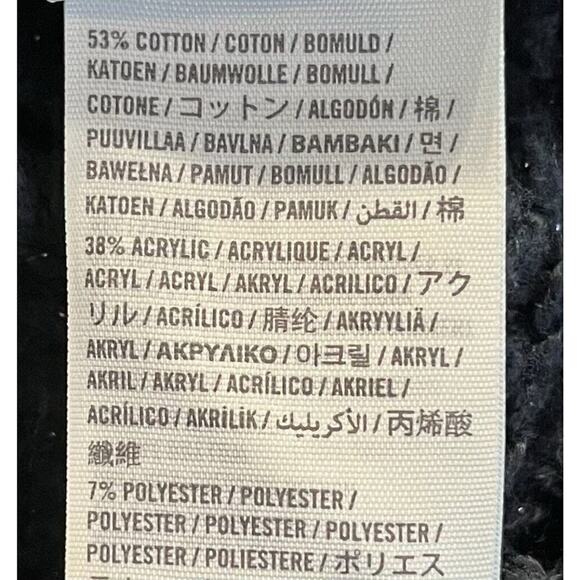 Hollister Open Knit Metallic Pullover Popover Sweater Crew Neck Black Sz S Party - Picture 8 of 9